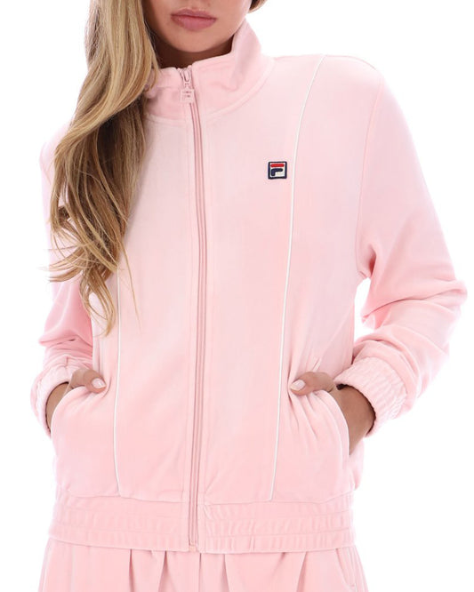 Fila Women Fila Women's Piped Velour Track Top Soft Pink