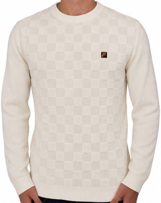 Fila Gold Fila Gold Square Knit Jumper Egret