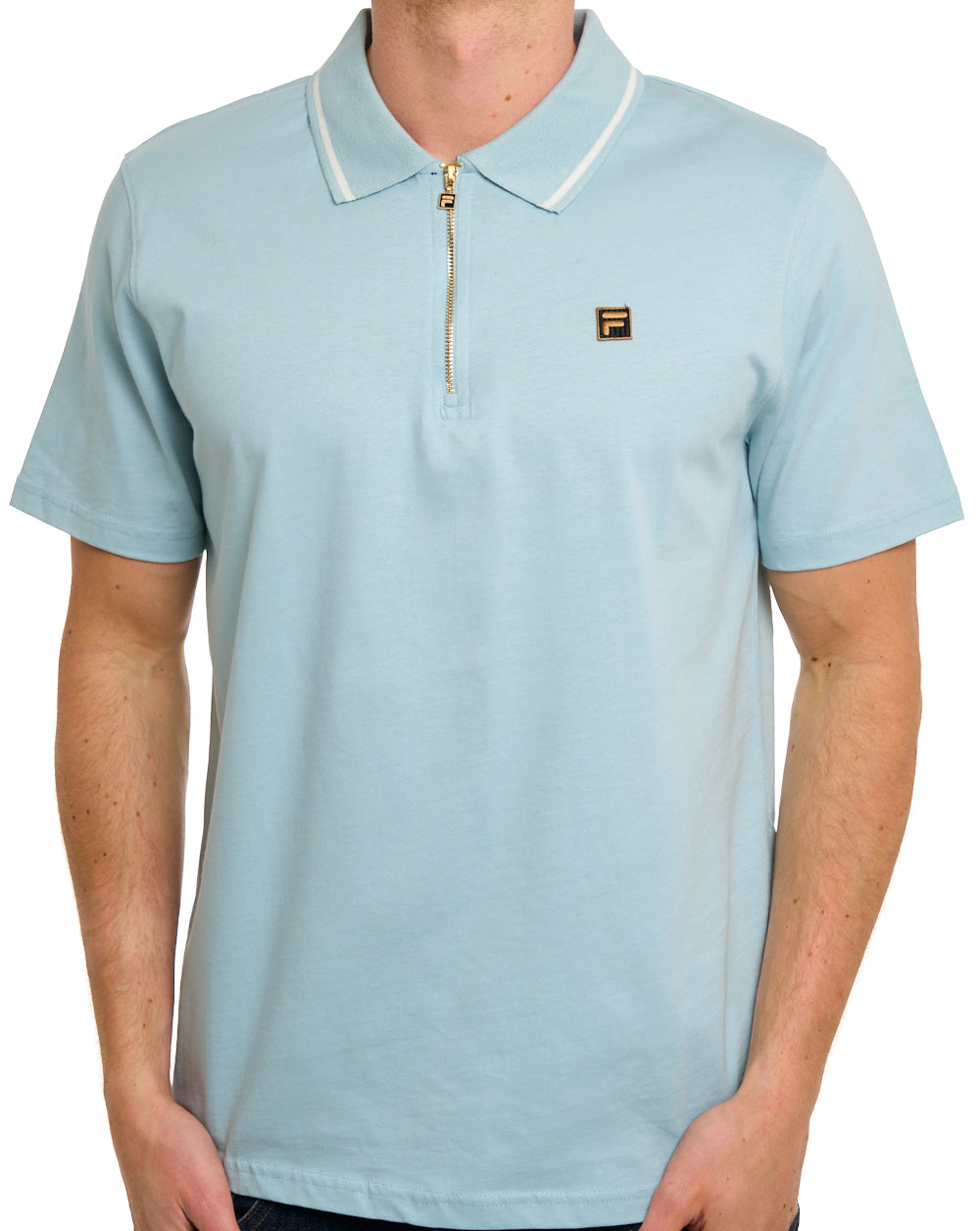 Fila Gold Lemar Zip Polo Sterling Blue