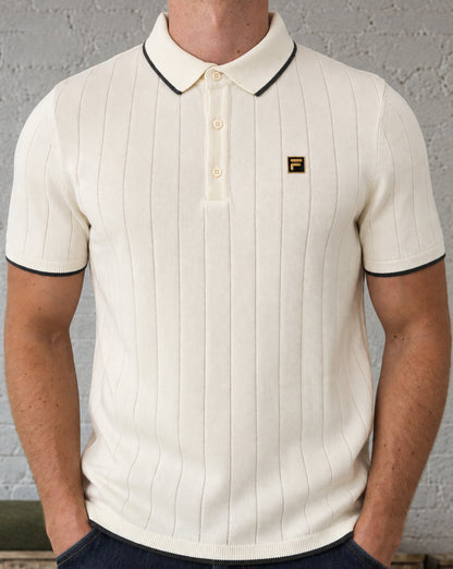 Fila Gold Santino Knit Polo Off White