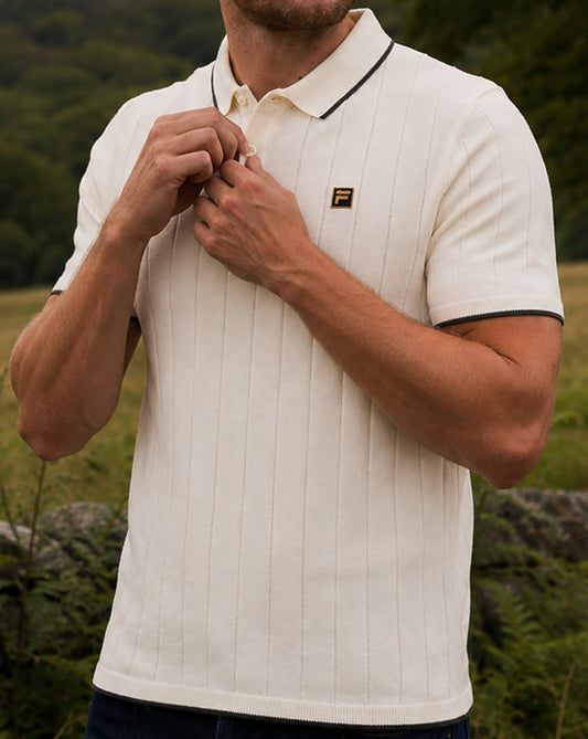 Fila Gold Fila Gold Santino Knit Polo Off White