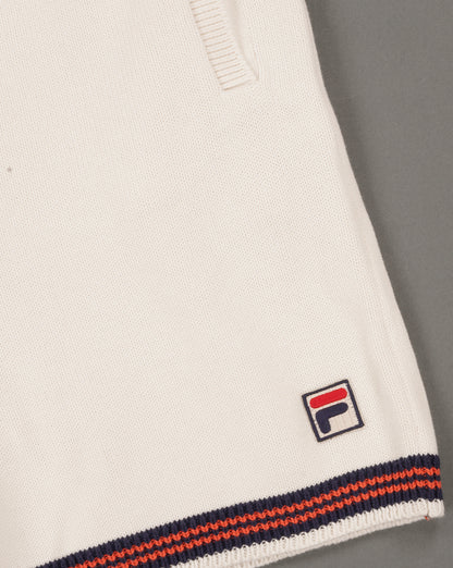 Fila Vintage Clemente Crochet Shorts Gardenia