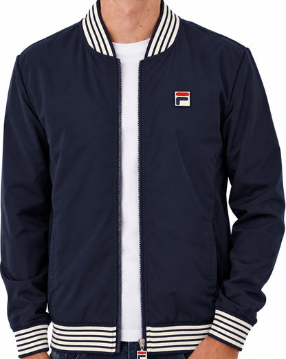 Fila Vintage Badrick Bomber Jacket Navy/Gardenia