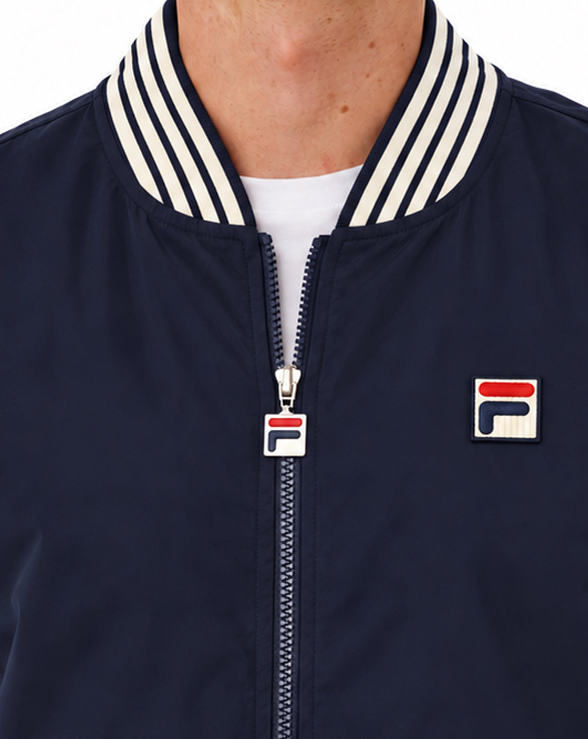 Fila Vintage Badrick Bomber Jacket Navy/Gardenia