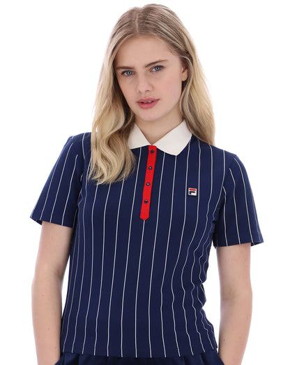 Fila Vintage Bai Fitted Polo Shirt Navy