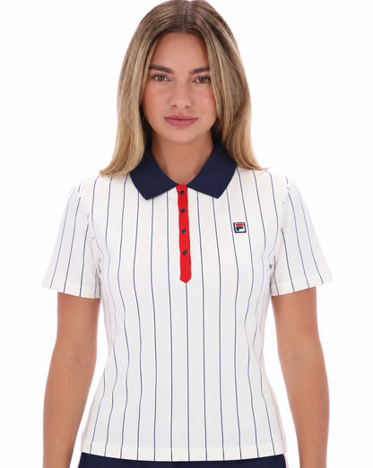 Fila Vintage Bai Fitted Polo Shirt Gardenia