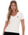 Fila Vintage Berta V Neck T-Shirt Gardenia