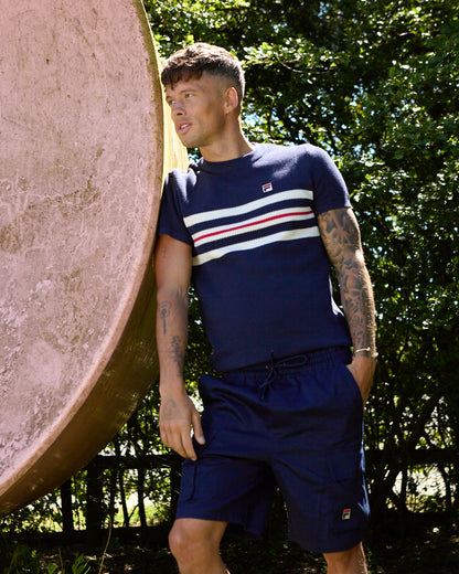 Fila Vintage Felix Cargo Shorts Navy