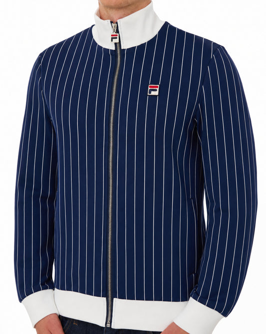 Fila Vintage Fila Vintage Striped Track Top Navy/Gardenia