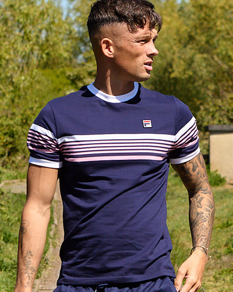 Fila Vintage James T Shirt Navy