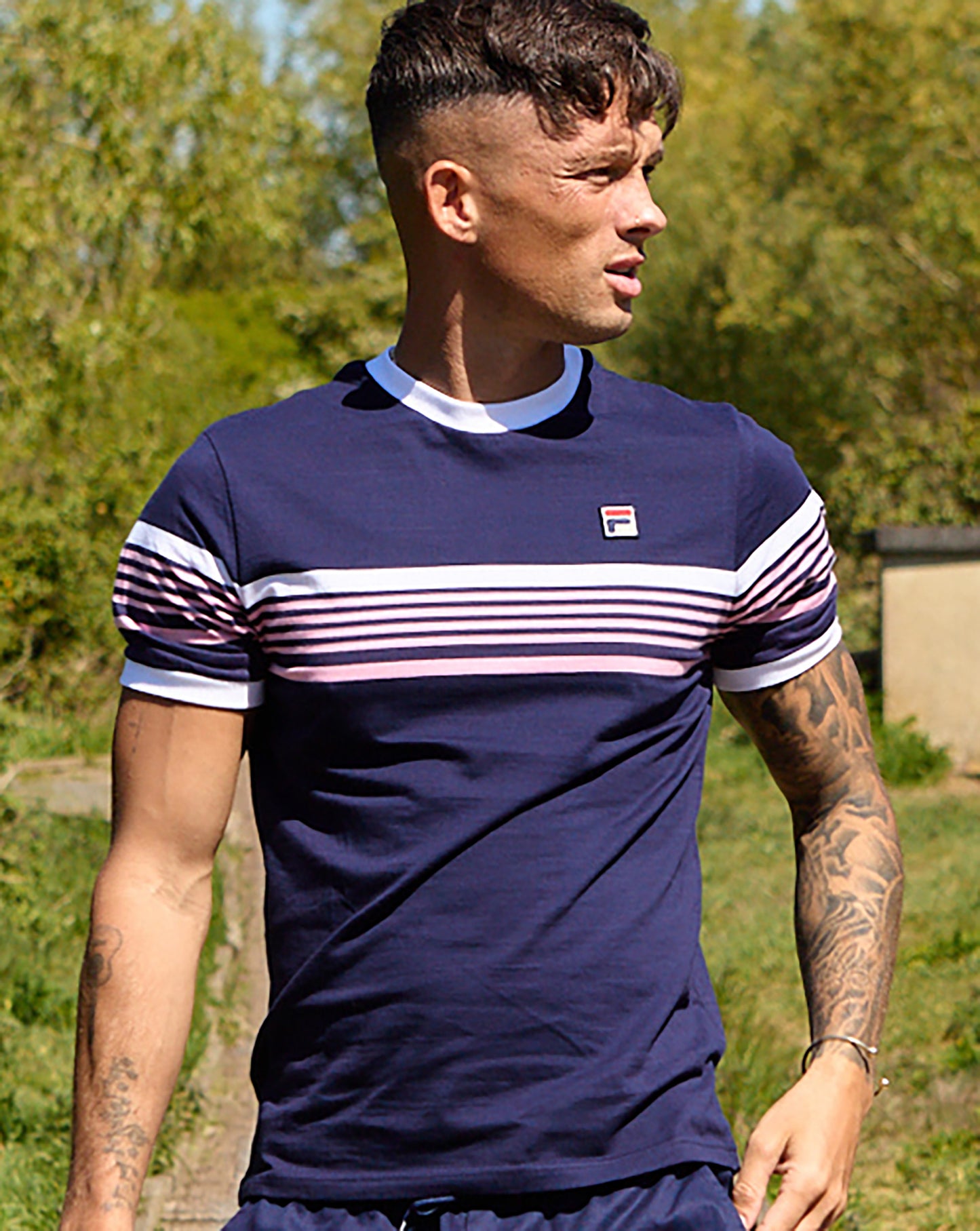 Fila Vintage James T Shirt Navy