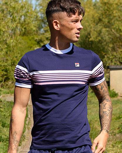 Fila Vintage James T Shirt Navy