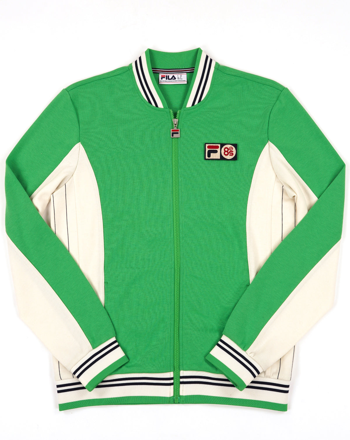 Fila Vintage Mk1 Settanta Twin Badge Track Top Green/Gardenia