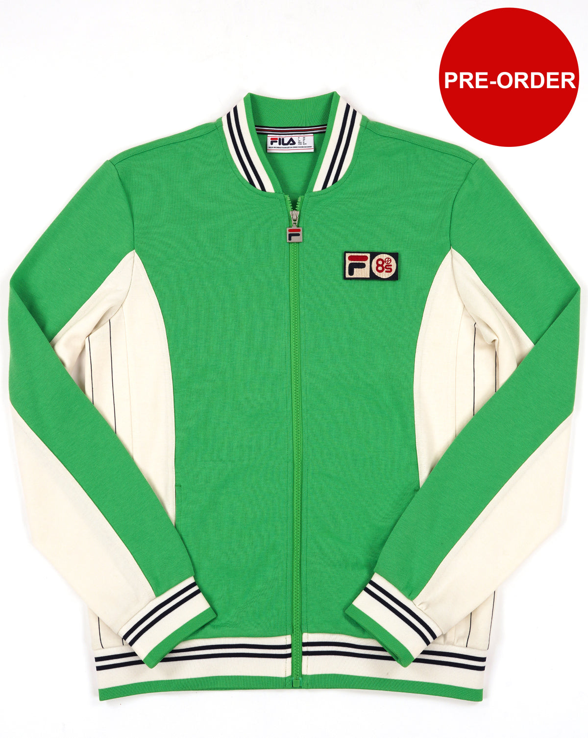 Fila Vintage Mk1 Settanta Twin Badge Track Top Green/Gardenia