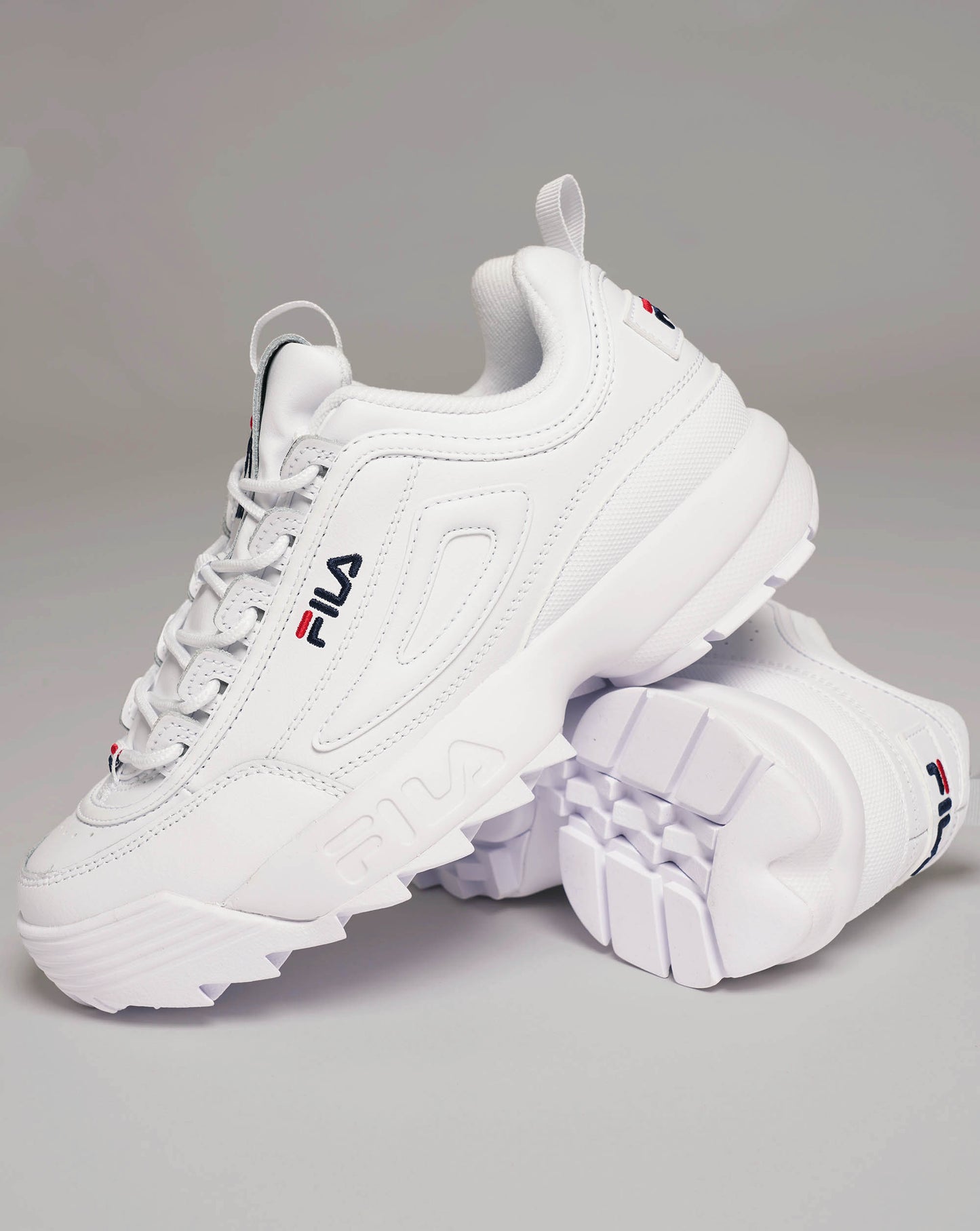 Fila Women's Disruptor II Premium Trainers White/Navy/Red
