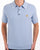 Gabicci Vintage Textured Knit Polo Sky