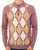 Gabicci Vintage Bond Argyle Knit Polo Dusky Pink