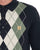 Gabicci Vintage Argyle Diamond Knit LS Polo Black
