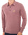 Gabicci Vintage Francesco LS Knitted Polo Dusky Pink