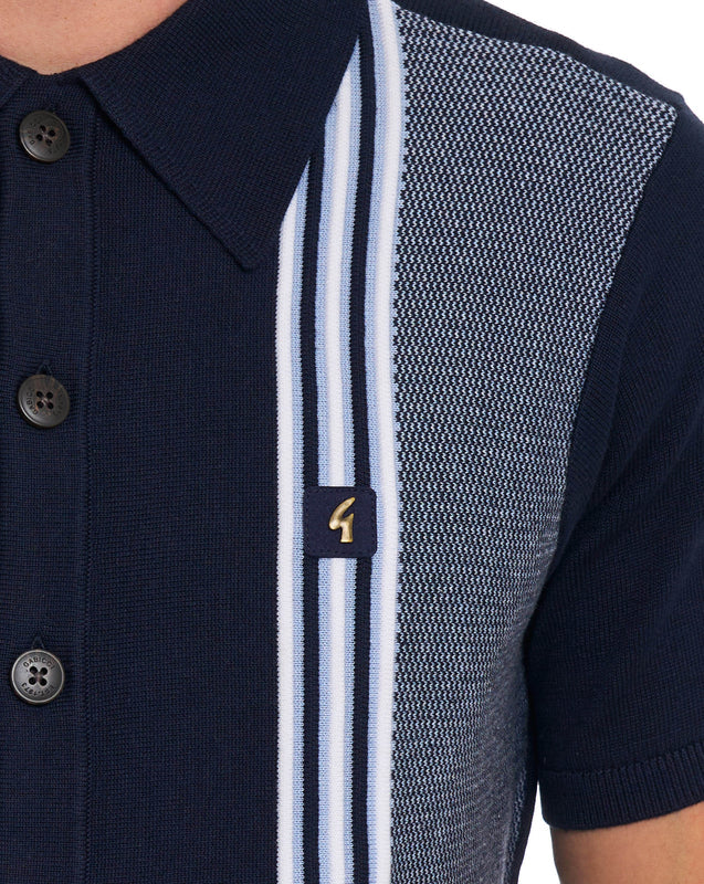 Gabicci Vintage Hanson Knit Polo Navy