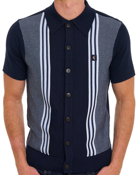 Gabicci Vintage Hanson Knit Polo Navy