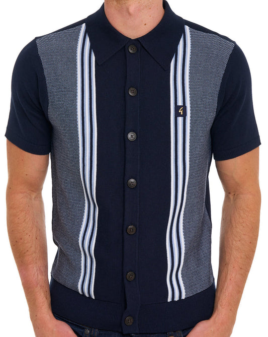 Gabicci Vintage Gabicci Vintage Hanson Knit Polo Navy