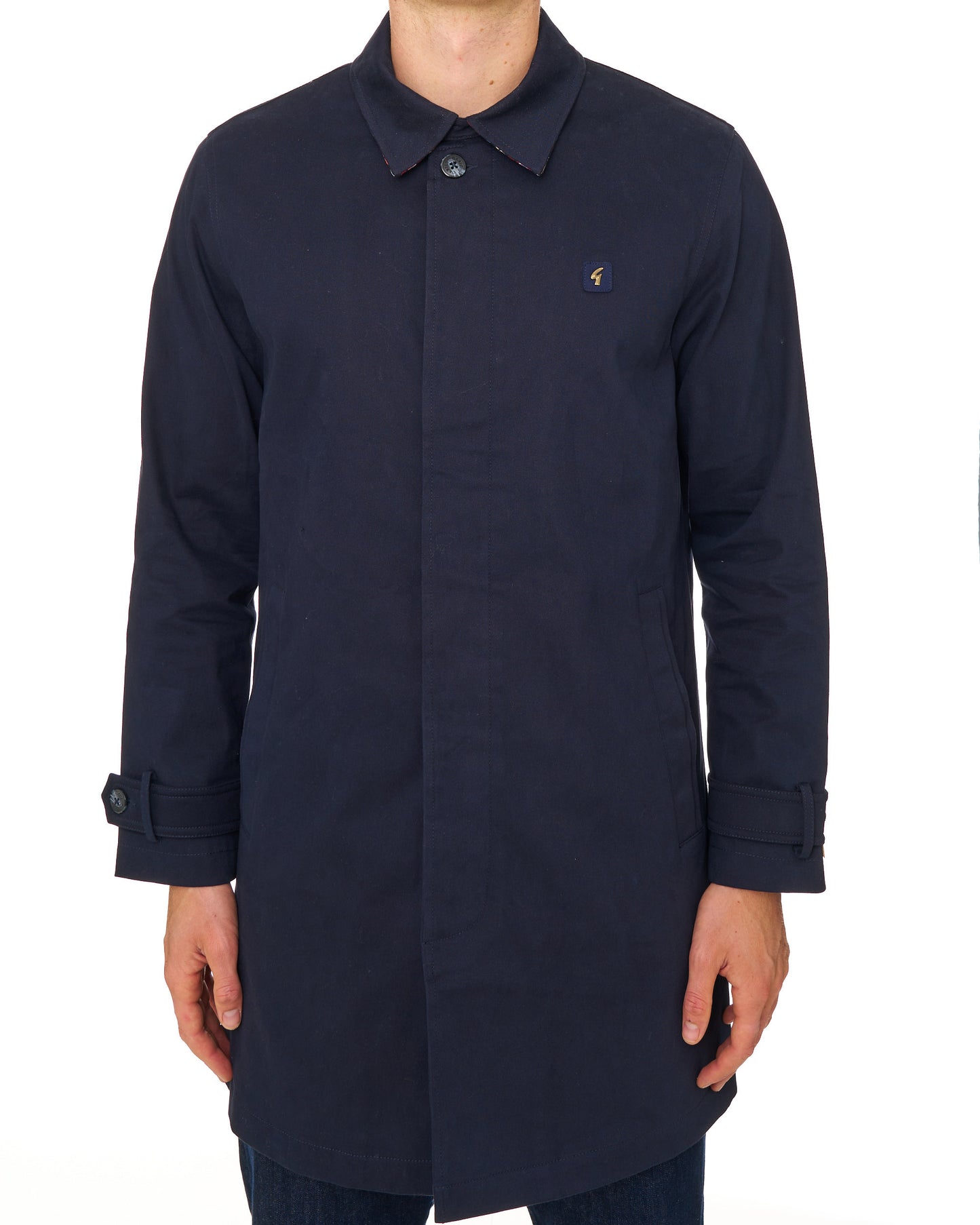 Gabicci Vintage Houghton Mac Navy/Tartan