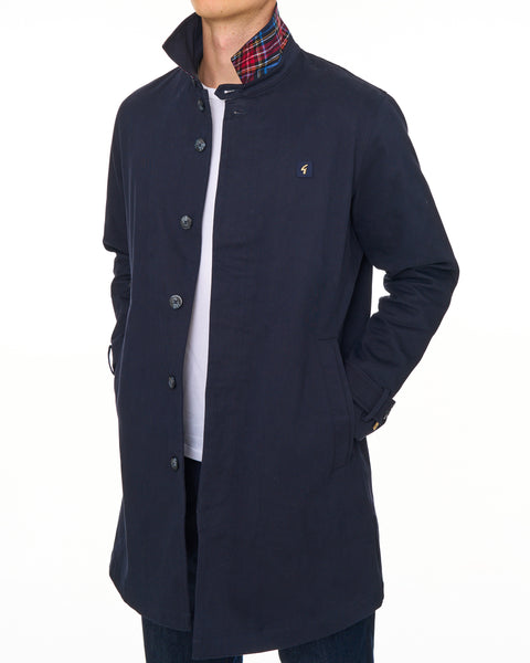 Gabicci Vintage Houghton Mac Navy/Tartan