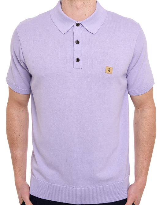 Gabicci Vintage Jackson Knit Polo Purple