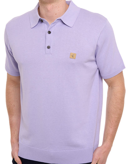 Gabicci Vintage Jackson Knit Polo lilac