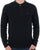 Gabicci Vintage Milton LS Cable Knit Polo Black