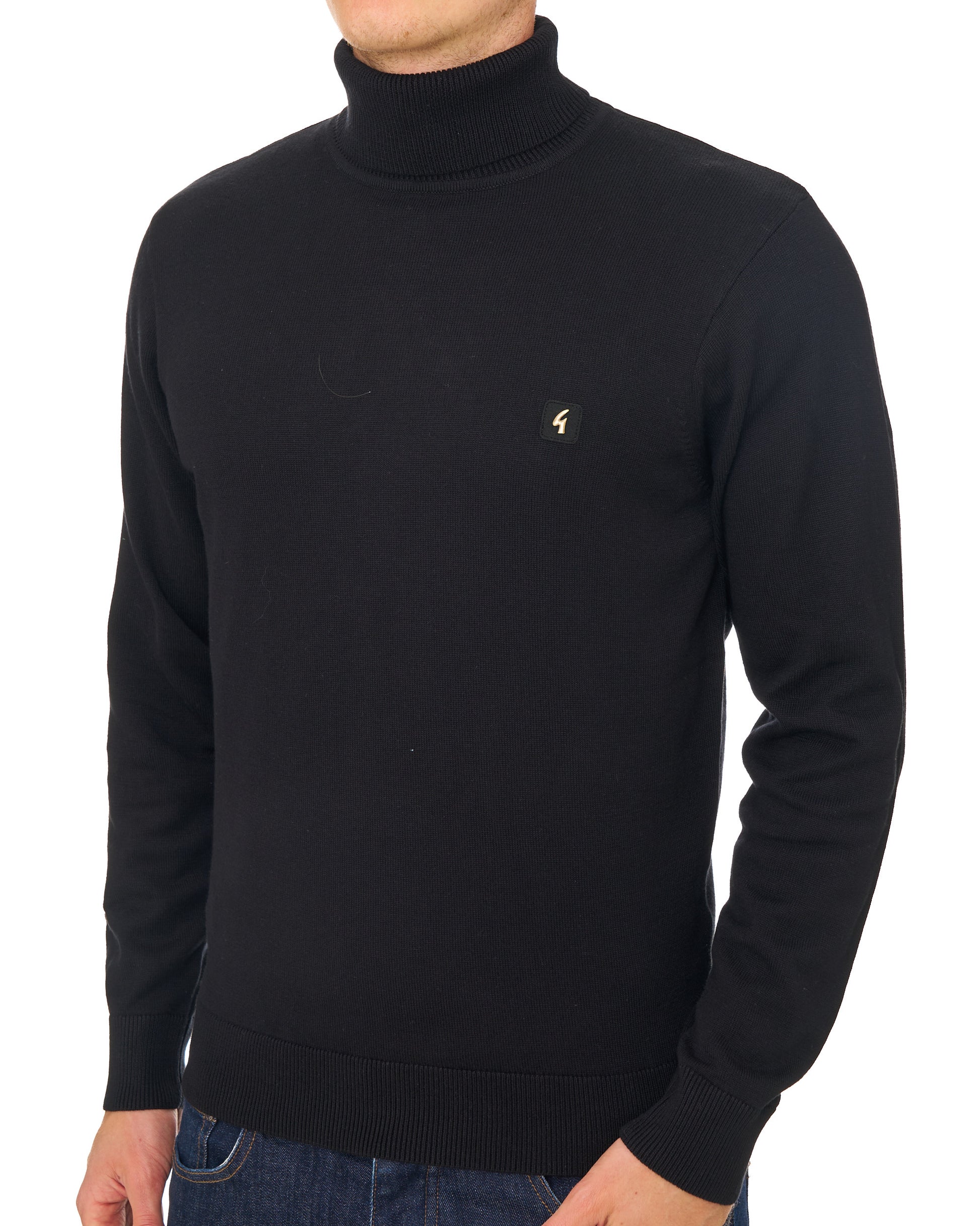 Gabicci Vintage Ricardo Roll Neck Knit Black
