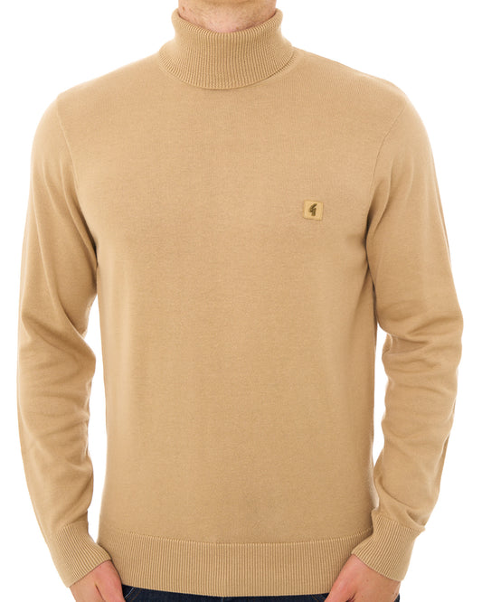 Gabicci Vintage Gabicci Vintage Ricardo Roll Neck Knit Caramel