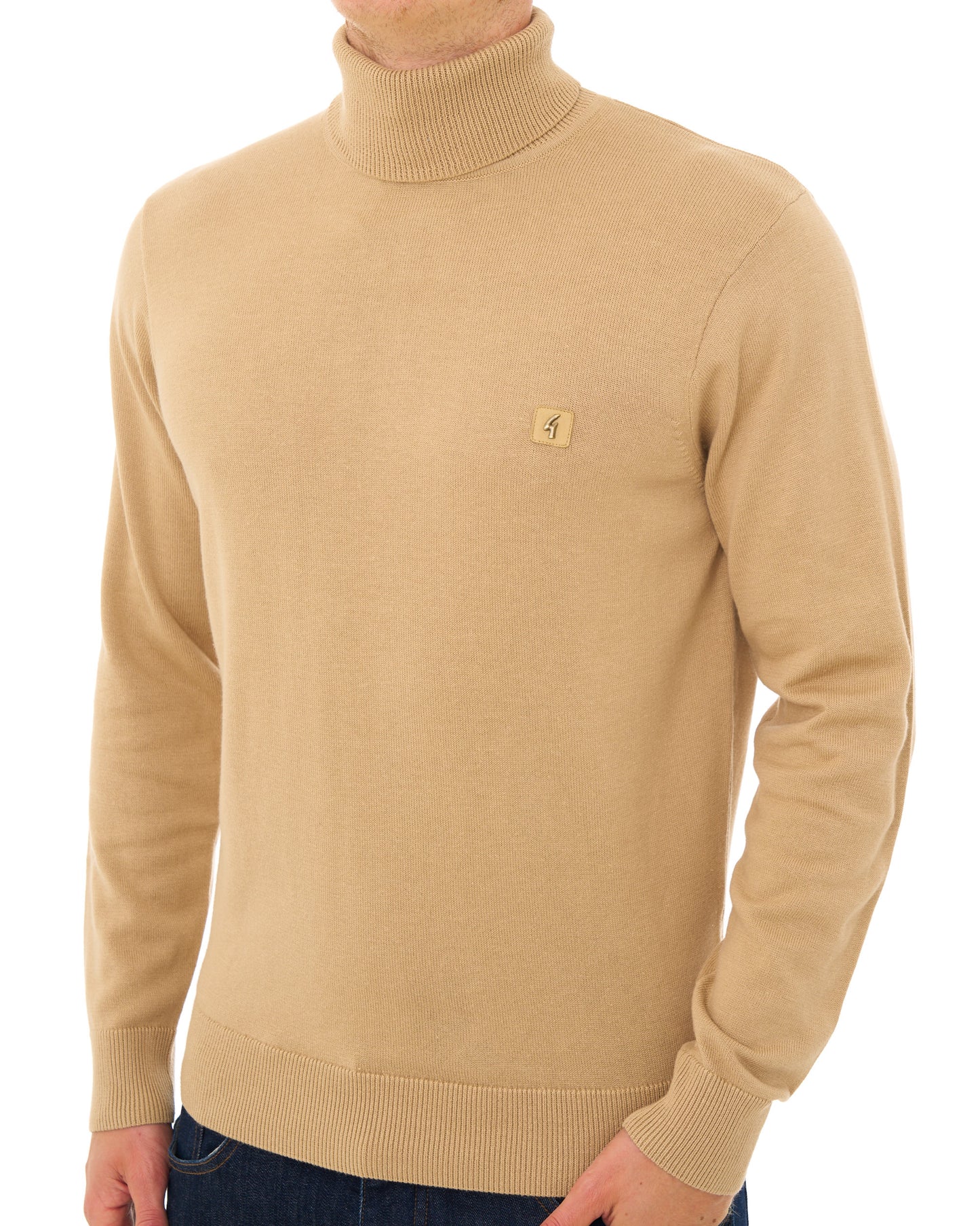 Gabicci Vintage Ricardo Roll Neck Knit Caramel