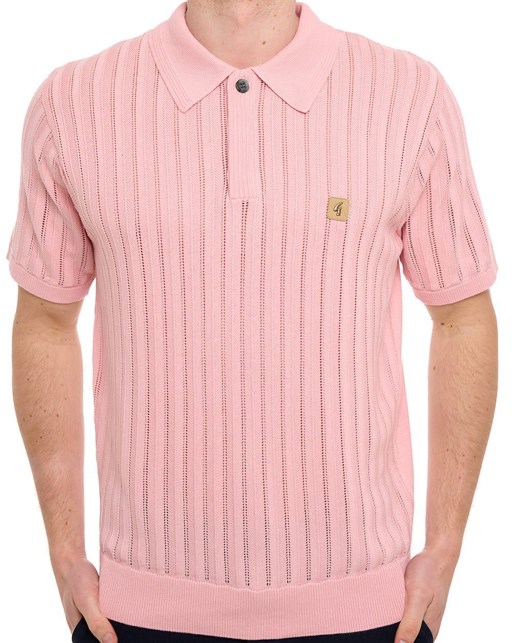 Gabicci Vintage Woodall Knit Polo Candy Pink