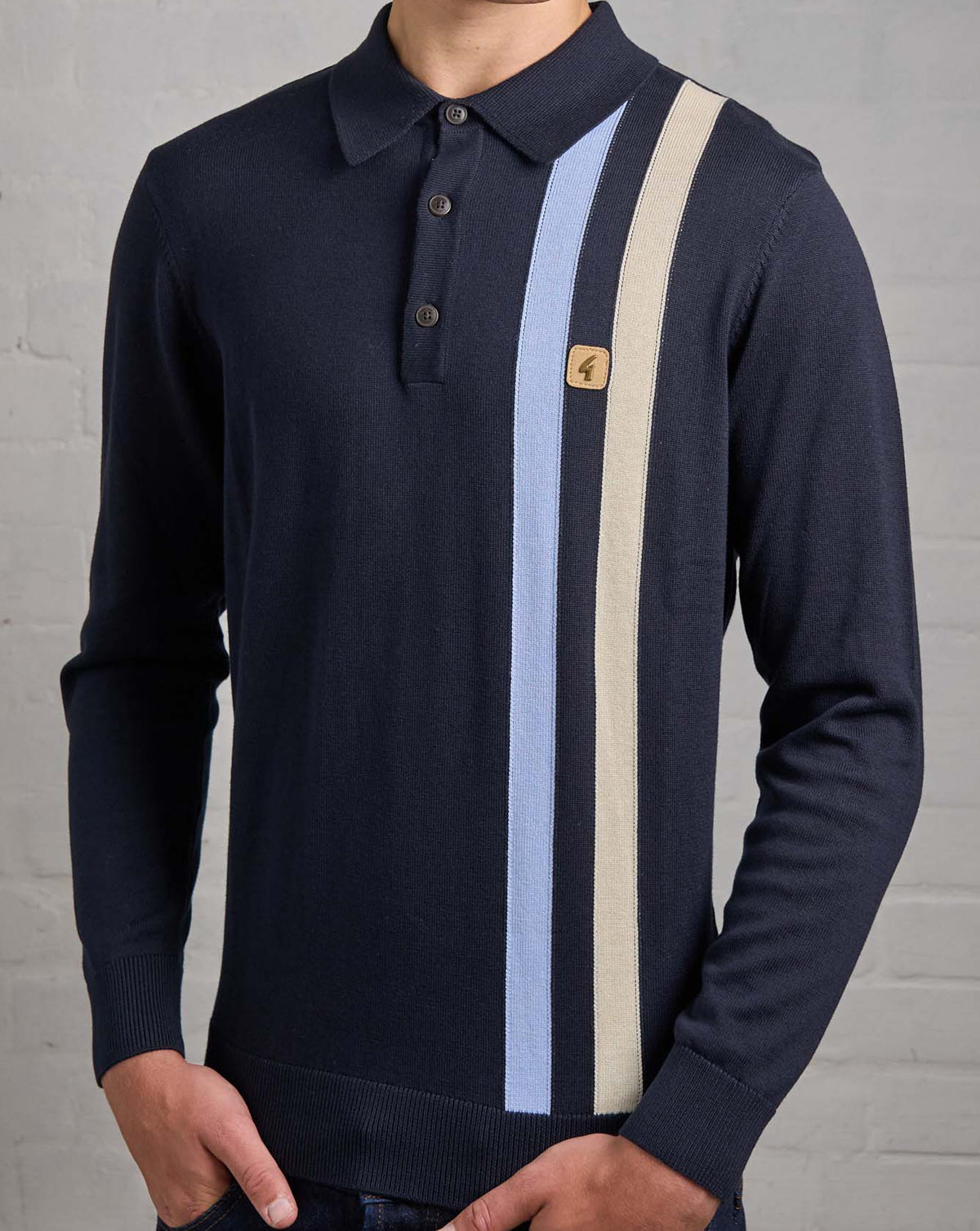 Gabicci Vintage Coltrane Stripe Knit Navy