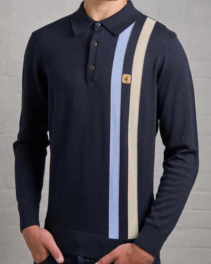 Gabicci Vintage Coltrane Stripe Knit Navy