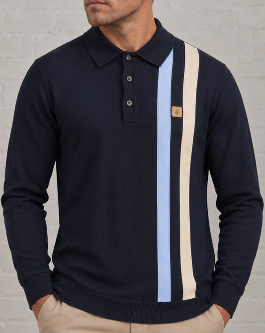 Gabicci Vintage Gabicci Vintage Coltrane Stripe Knit Navy