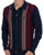 Gabicci Vintage Hanson Knit LS Polo Navy/Claret/Cream