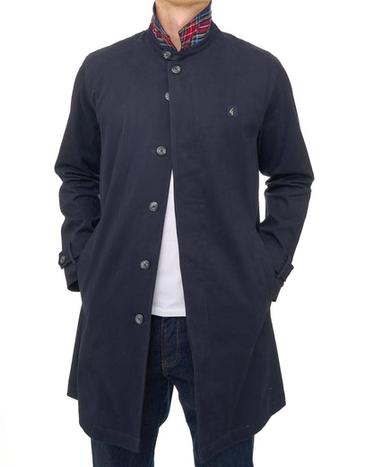Gabicci Vintage Houghton Mac Navy/Tartan