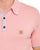 Gabicci Vintage Lineker Tipped Knitted Polo Pink Sky
