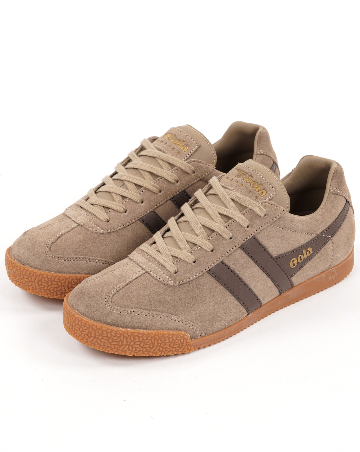 Gola Harrier Suede Trainer Cappuccino/Root