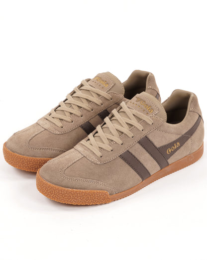 Gola Harrier Suede Trainer Cappuccino/Root