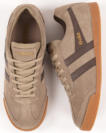 Gola Harrier Suede Trainer Cappuccino/Root