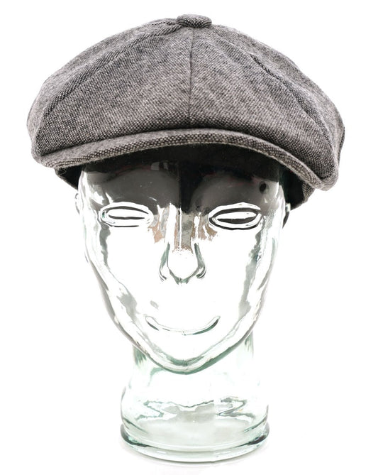 80S Casual Classics Heritage Traditions Tweed Newsboy Cap Salt & Pepper