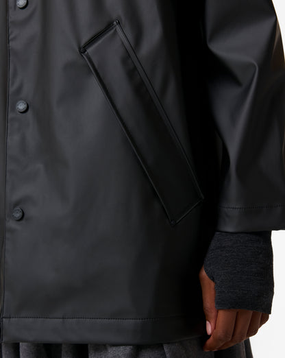 Hunter Unisex Jo PU Downpour Rain Jacket Black