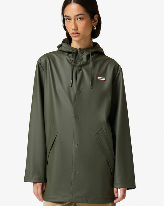 Hunter Hunter Unisex Jo PU Downpour Rain Jacket Kambaba Green