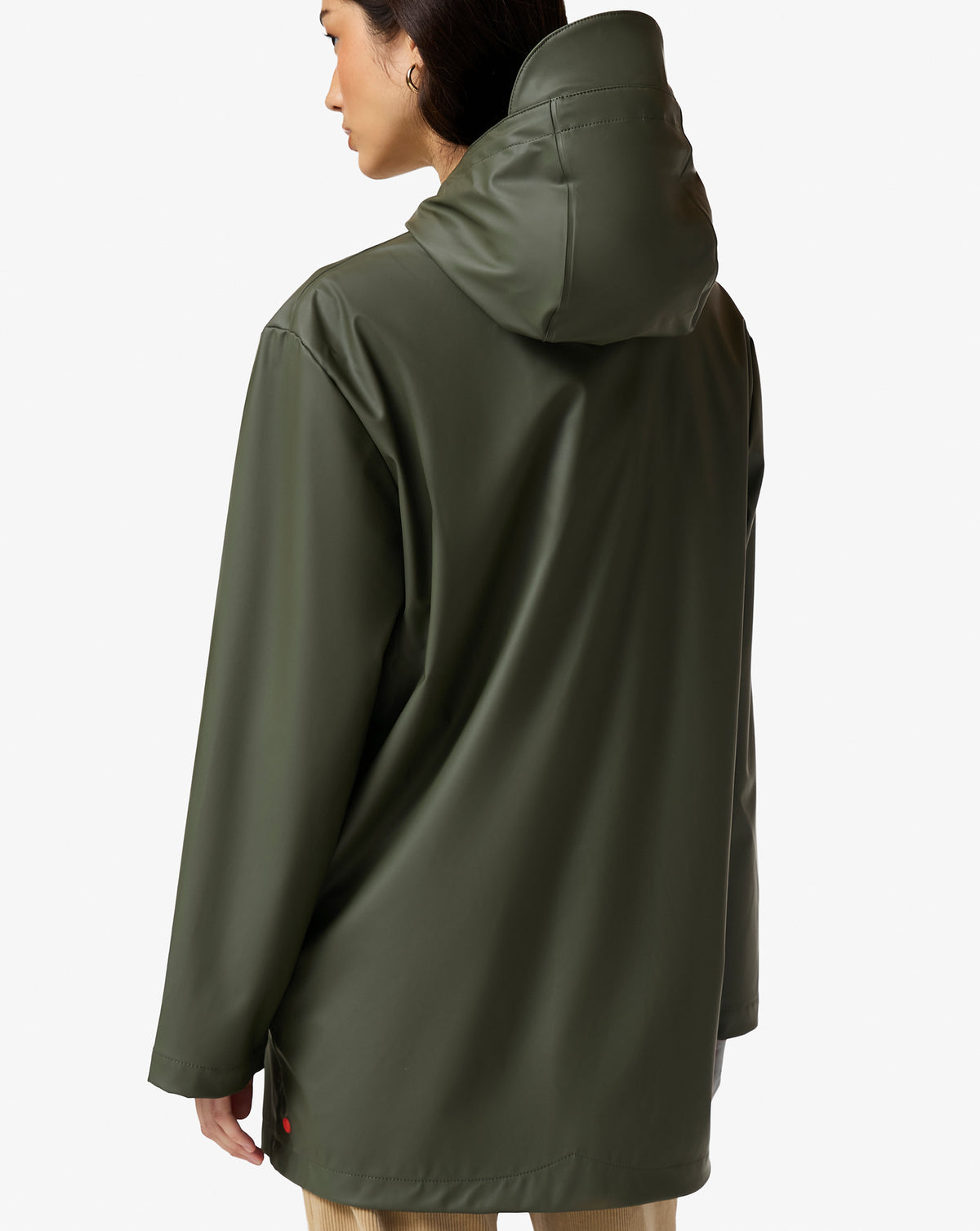 Hunter Unisex Jo PU Downpour Rain Jacket Kambaba Green