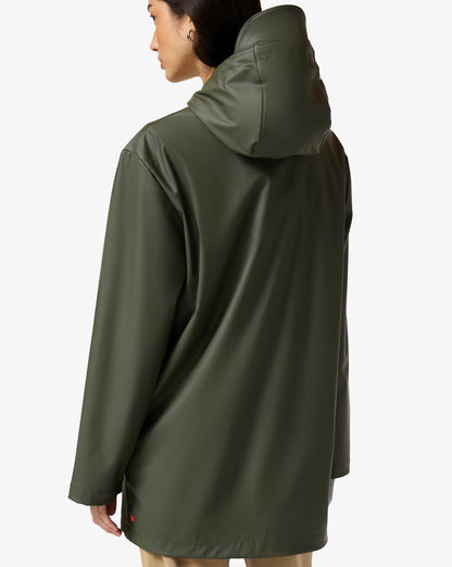 Hunter Unisex Jo PU Downpour Rain Jacket Kambaba Green