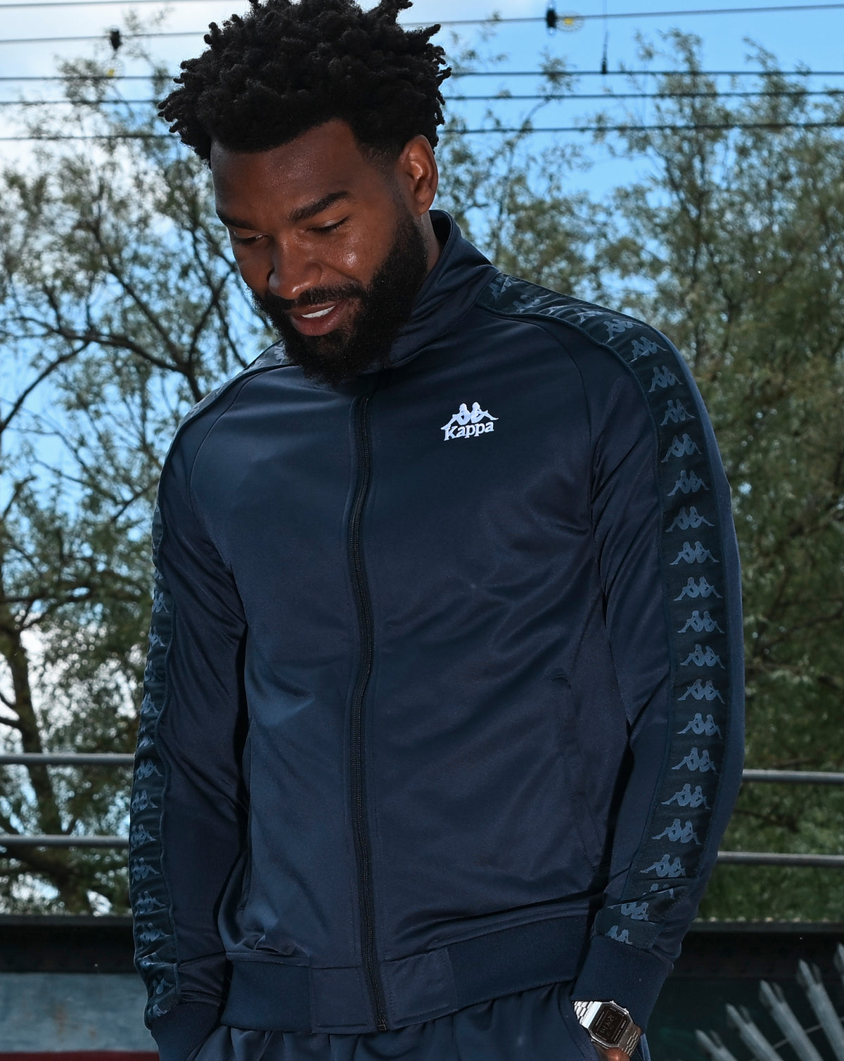 Kappa Lyman Track Top Blue Knight